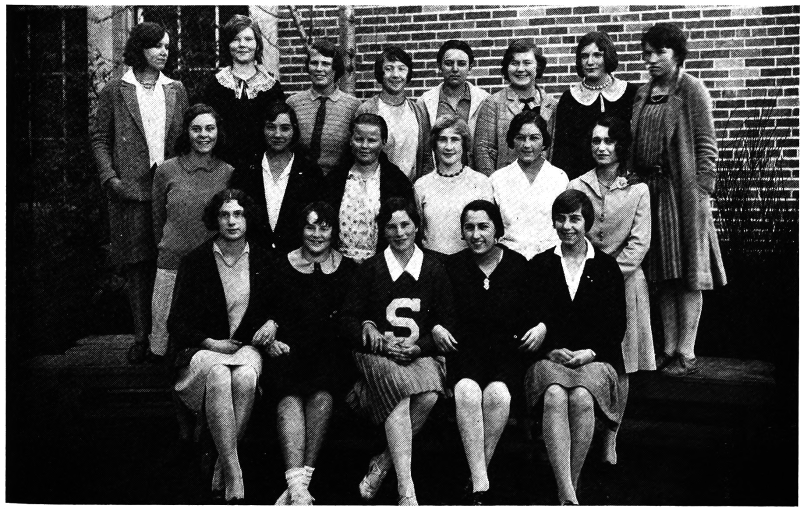 Photograph of members of the Girls Athletic Honor Society, Sacramento High.